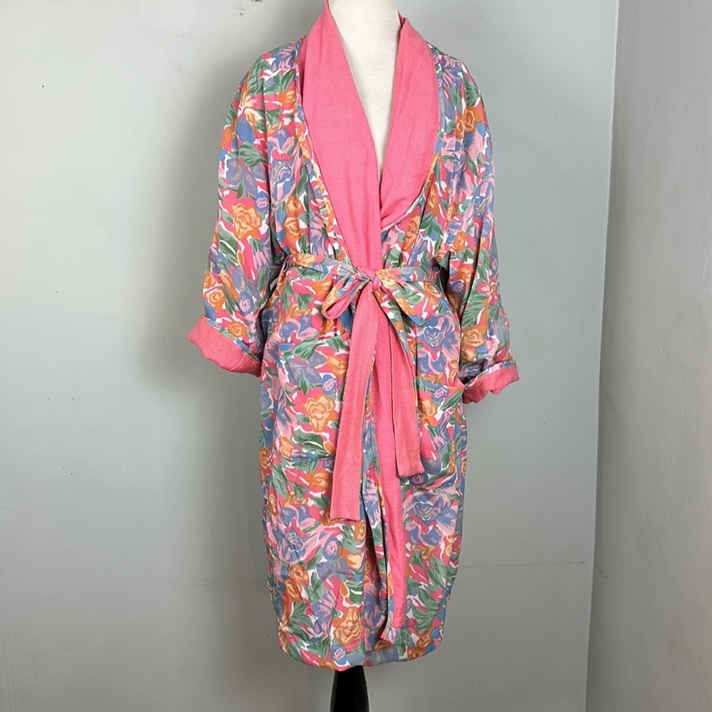 Victoria’s Secret Gold Label Vintage Floral Terry Lined Robe